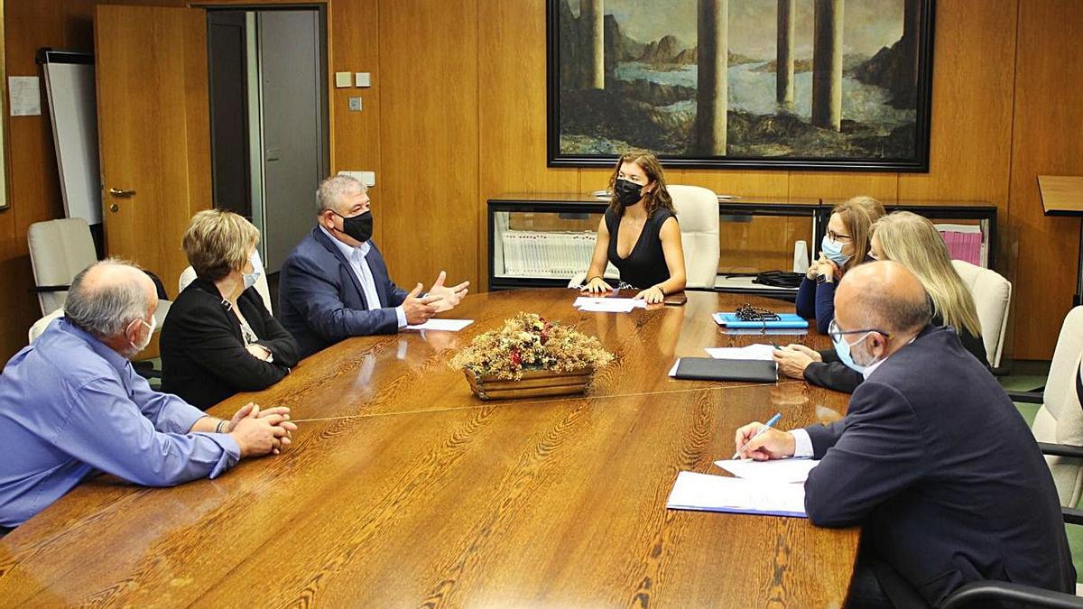 La reunión de alcaldes y  plataforma con la delegada de la Junta y la gerente de Sacyl. Abajo, Pablo Villalón. | |  CHANY SEBASTIÁN