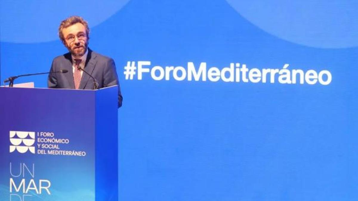 El conseller delegat de Prensa Ibérica, Aitor Moll, al tancament del I Fòrum Econòmic i Social del Mediterrani