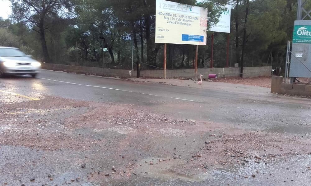 Efectos de la lluvia en El Camp de Morvedre