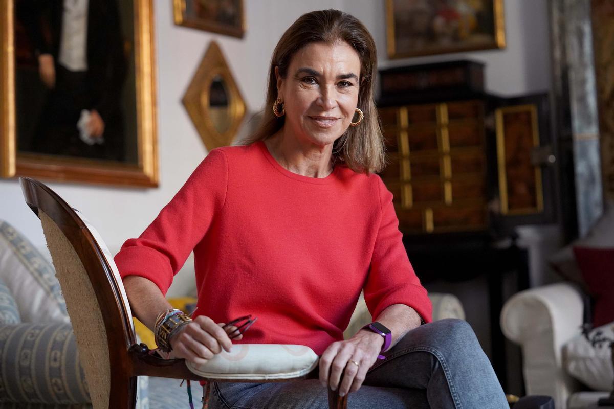 La escritora Carmen Posadas, fotografiada en su casa de Madrid