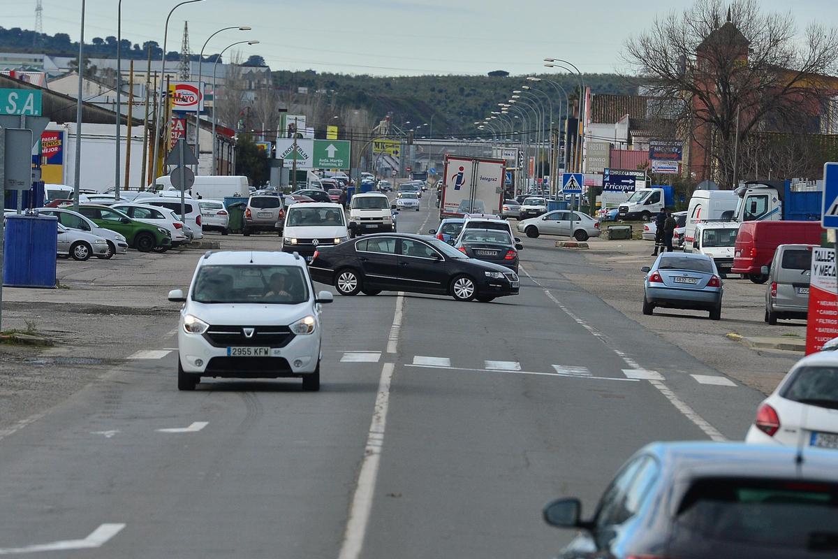 Tráfico por la avenida Martín Palomino de Plasencia.