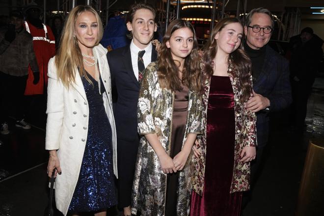 Sarah Jessica Paker con Matthew Broderick y sus hijos
