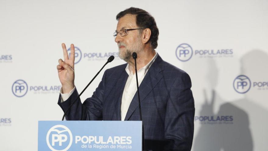 Mariano Rajoy en una de sus visitas a Murcia