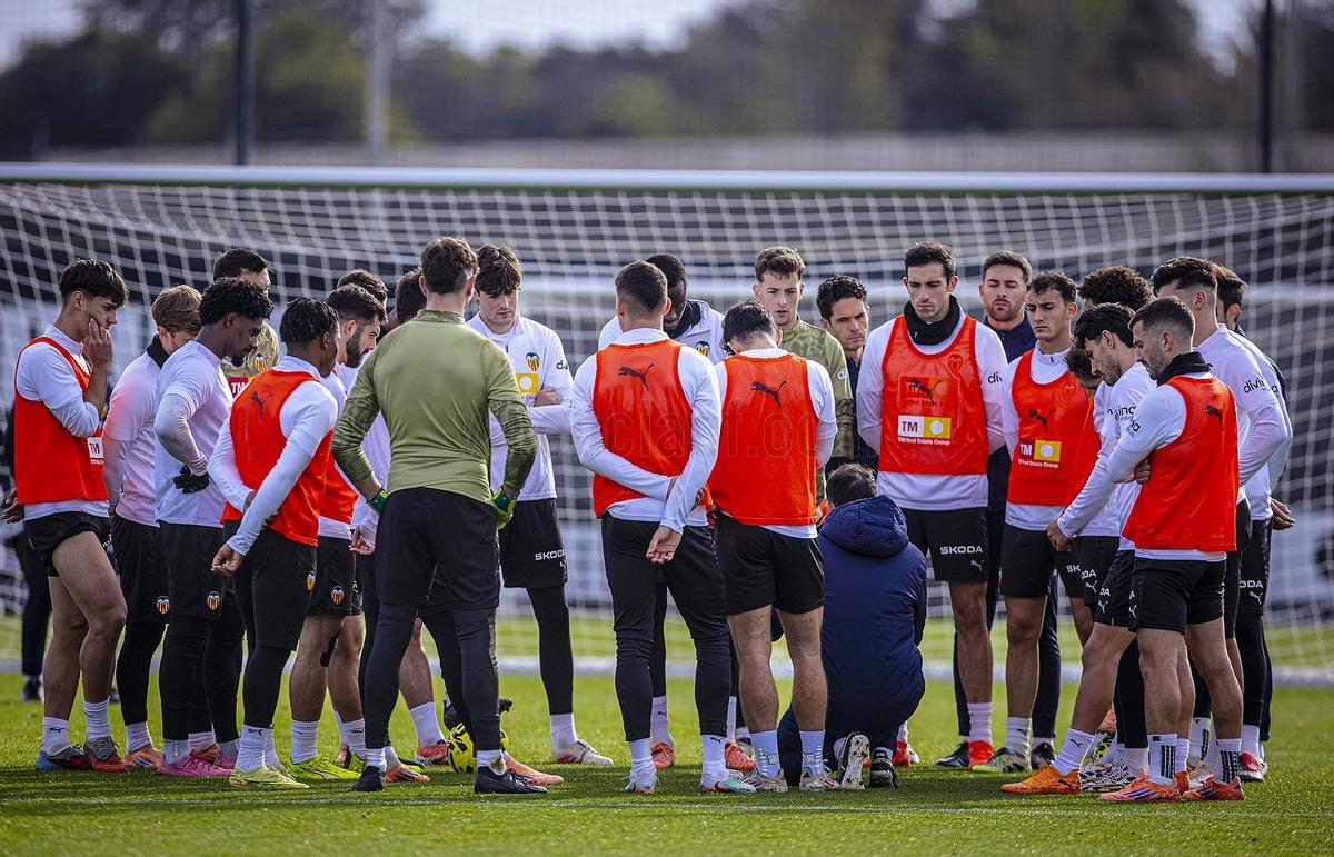 Imagen del último entrenamiento antes de jugar ante el Celta.