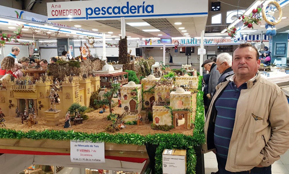 Inauguración del Belén del Mercado de Teis