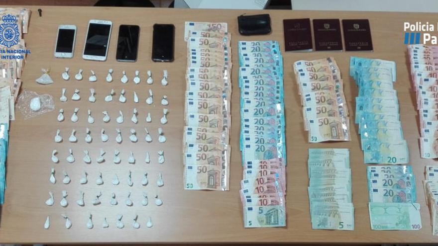 Tres detenidos por tráfico de cocaína en Palma