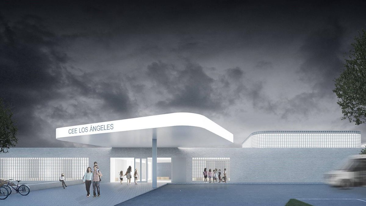 Recreación de la fachada del nuevo colegio de Educación Especial Los Ángeles.