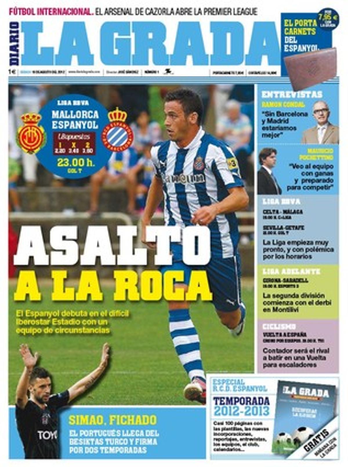 Portada del primer número de ’La Grada’. Portada del primer número de ’La Grada’.