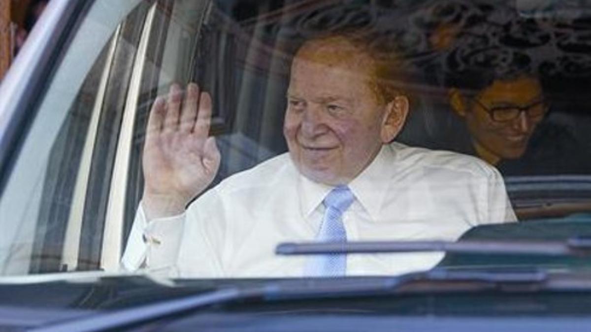 Adelson, en la visita que giró a Barcelona el pasado mes de febrero.