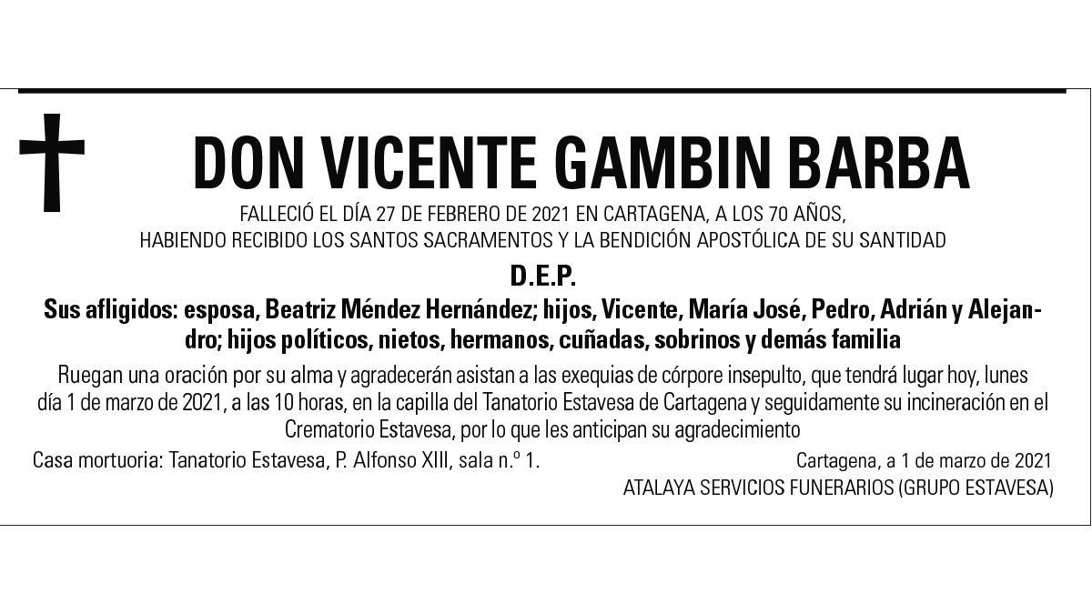 D. Vicente Gambín Barba