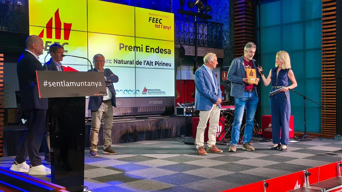 L'entrega del premi al Parc de l'Alt Pirineu