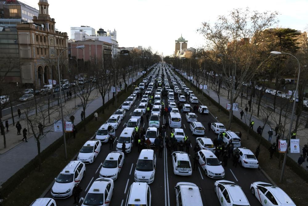 Huelga de taxis en Madrid