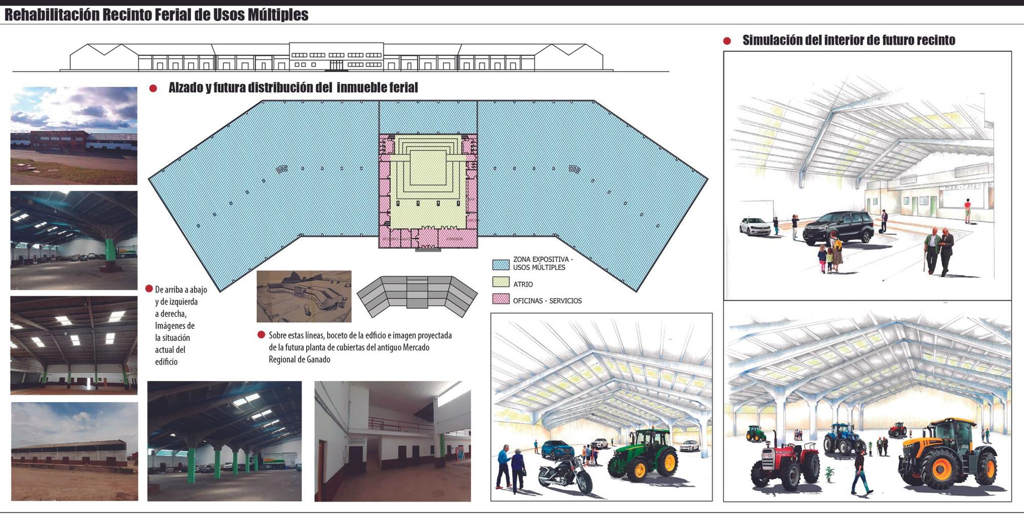 Infografía con la situación actual y el diseño de la rehabilitación prevista en la memoria municipal.