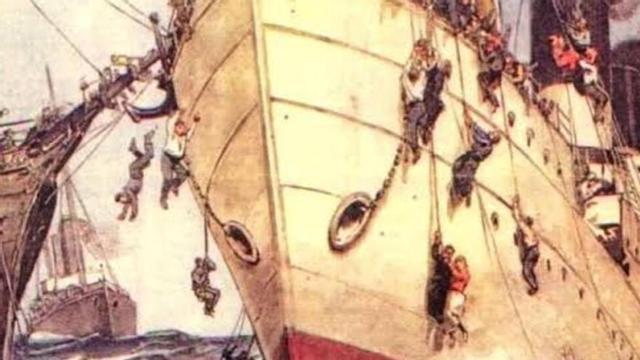 Ilustración del naufragio del Sirio.