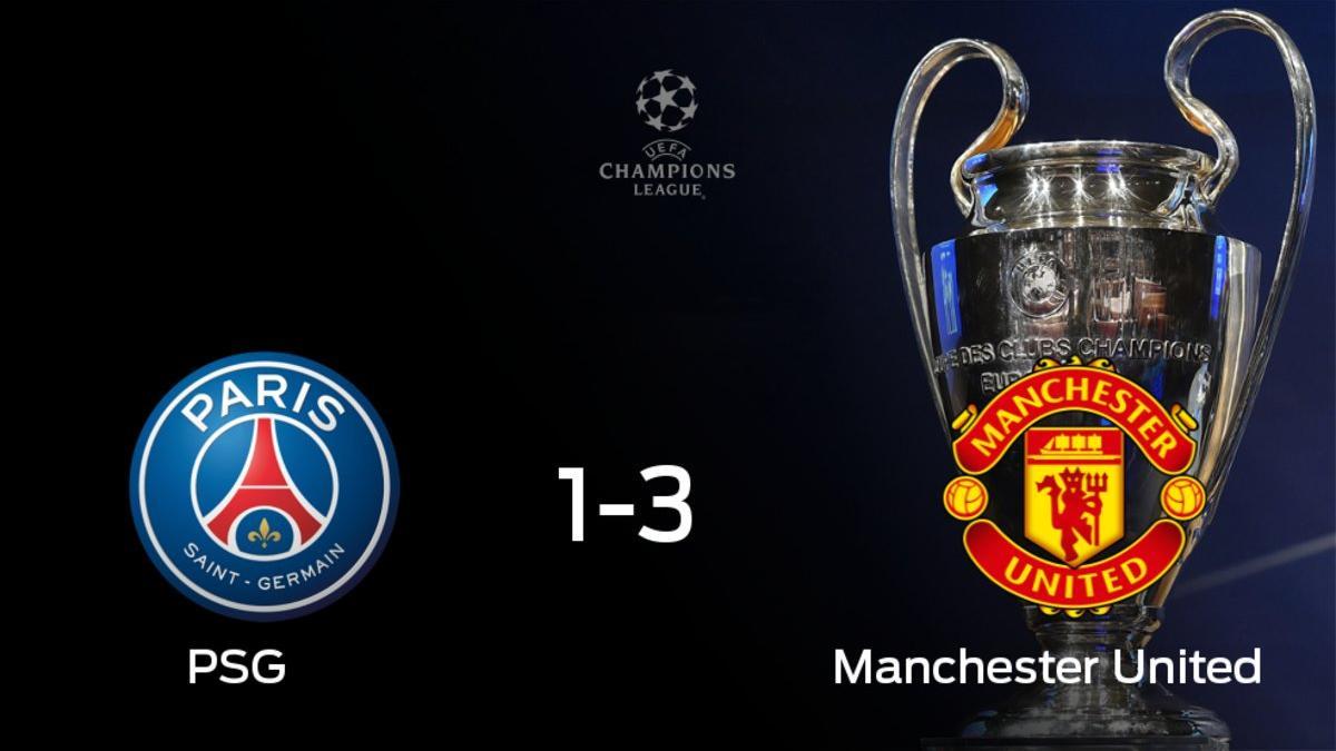 El Manchester United se clasifica para los cuartos de final tras derrotar al PSG por 1-3