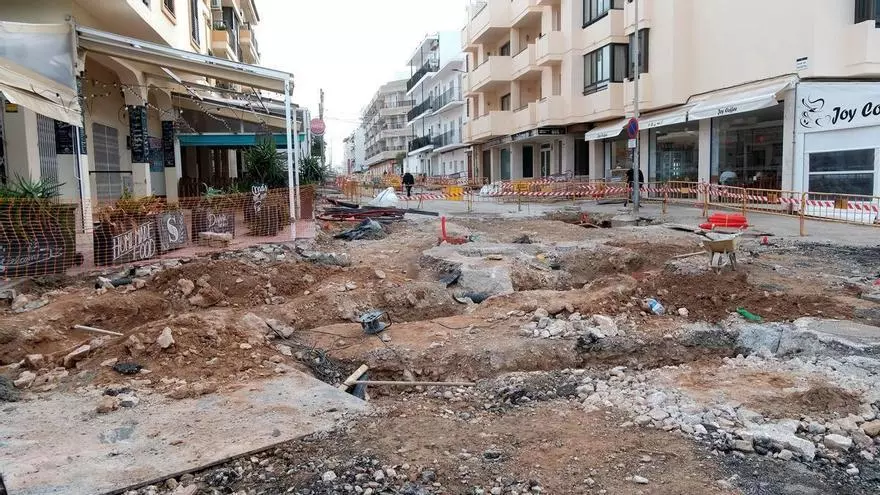 Las obras del bulevar de Vara de Rey de Sant Antoni concluirán en febrero