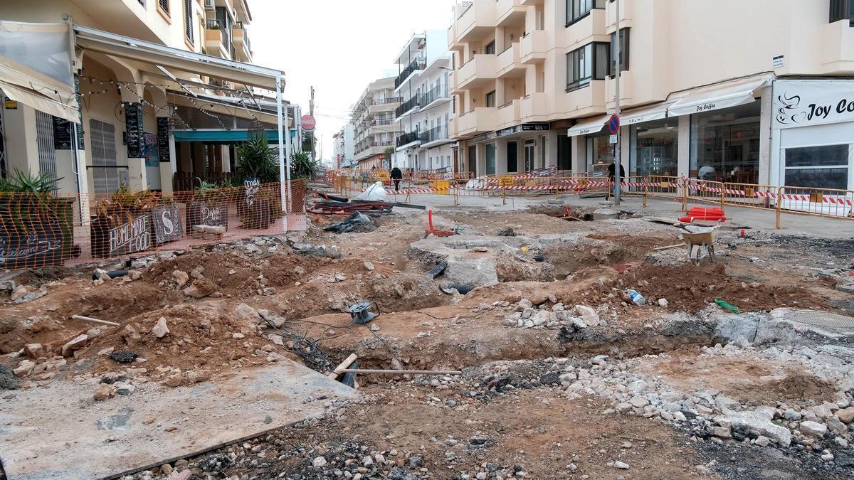 Las obras del bulevar de Vara de Rey de Sant Antoni concluirán en febrero