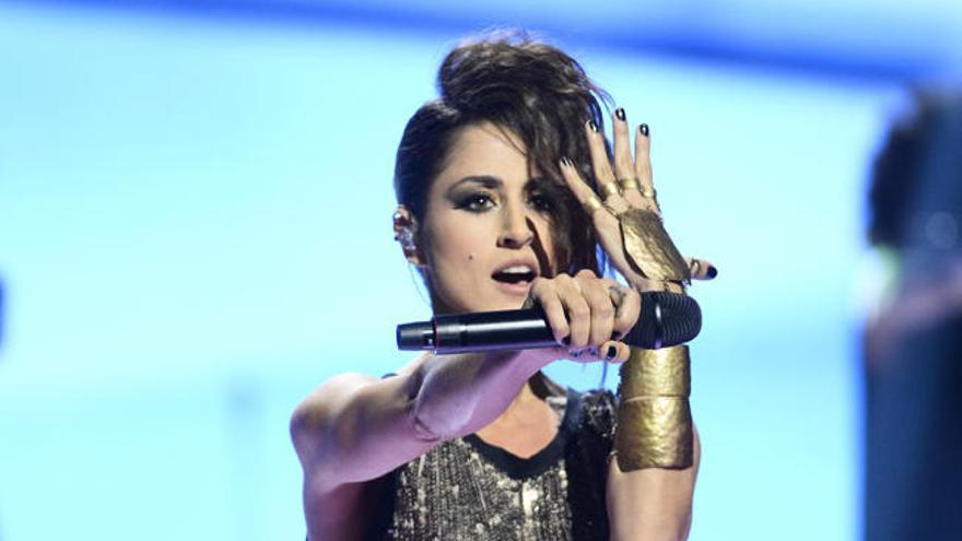 Barei, en la final de Eurovisión.