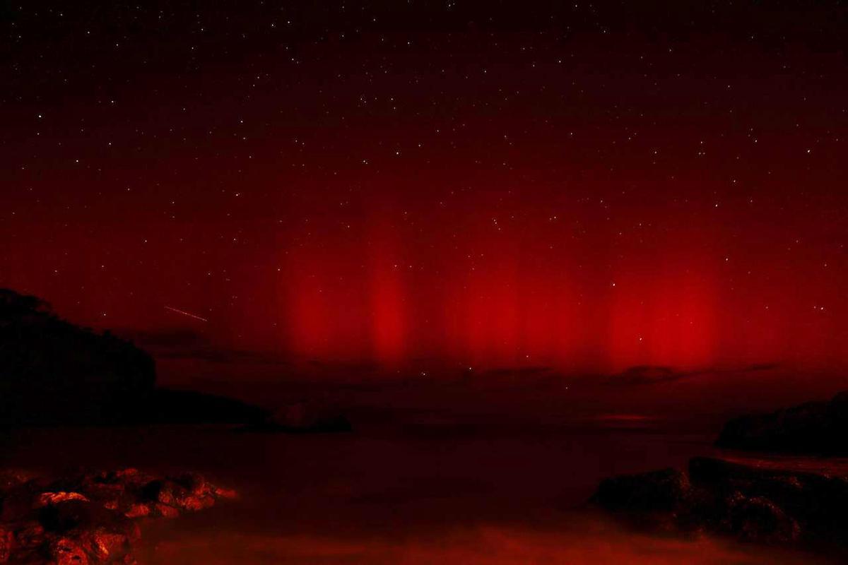 También en Ibiza (Baleares) se han captado vistosas auroras