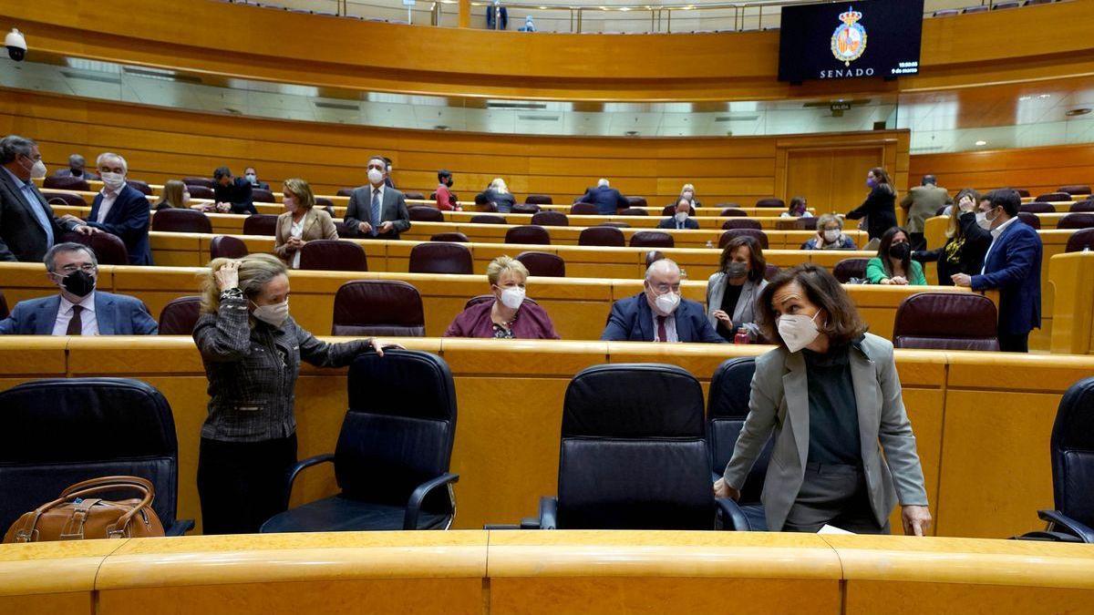 Sánchez contesta en el Senado a PP, Vox y Coalición Canaria