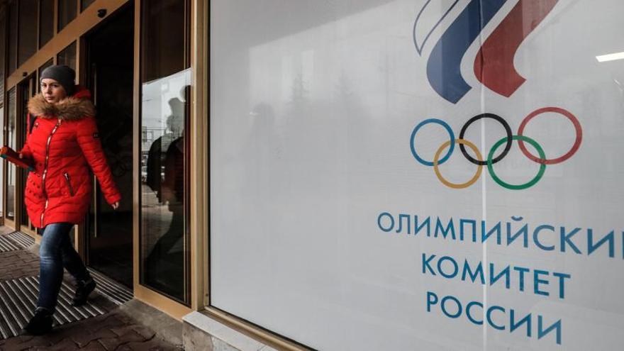 La seu del comitè olímpic rus a Moscou.