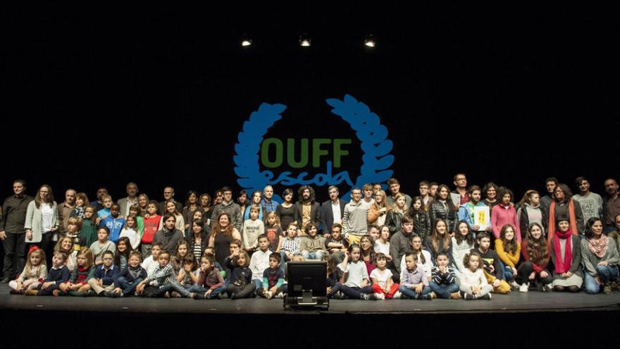 Entrega de Premios del OUFFescola, ayer, en el Auditorio Municipal de Ourense. // Brais Lorenzo