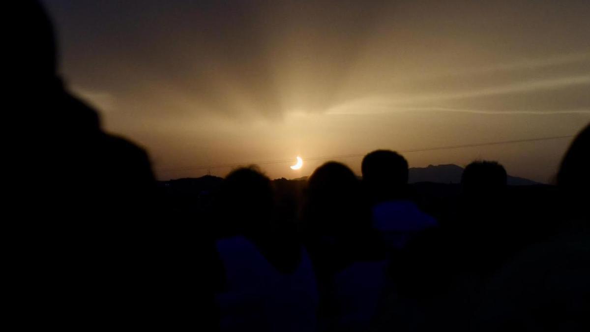 Así se vio el eclipse desde Monteaguado (Murcia).