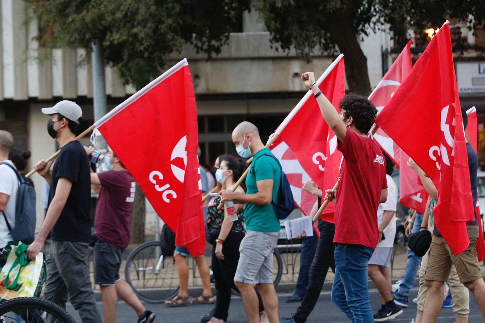 Manifestación contra el abuso de las eléctricas.