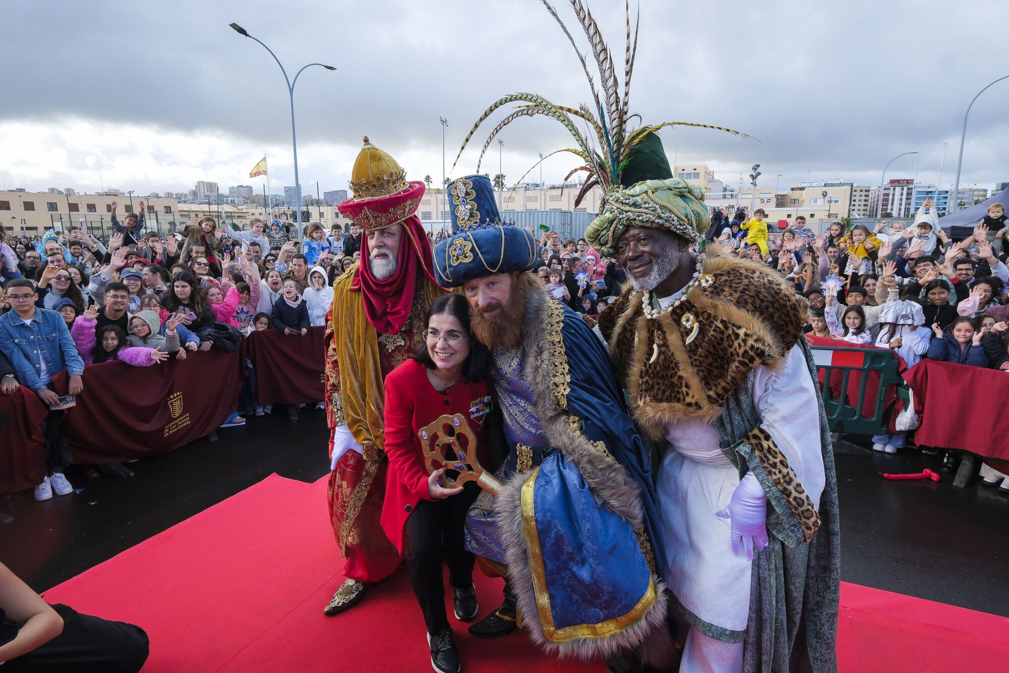 Llegada de los Reyes Magos, en la Base Naval 