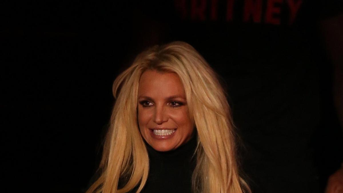 Britney Spears en un concierto muy sonriente