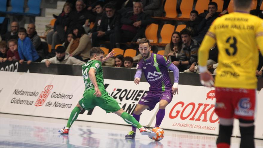 Mario Rivillos, en el partido en Pamplona