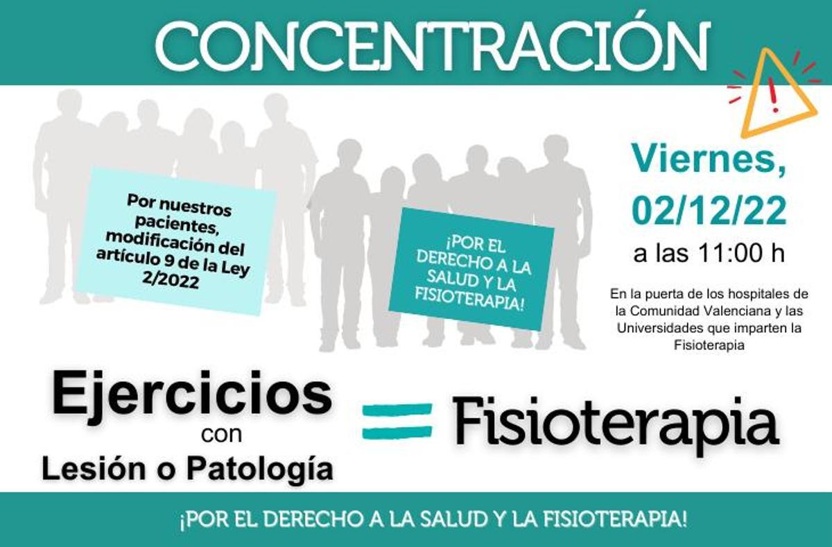 Cartel con el lema de la concentración