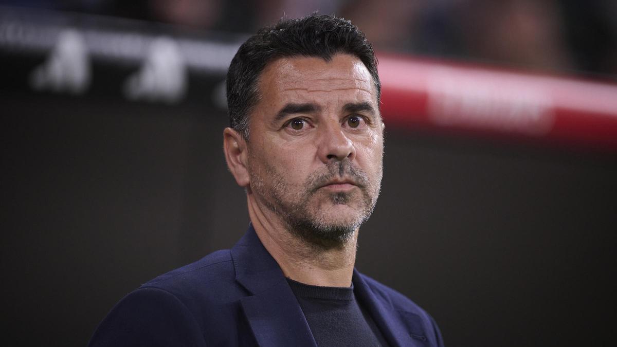 Míchel Sánchez, en su etapa como entrenador del Girona.