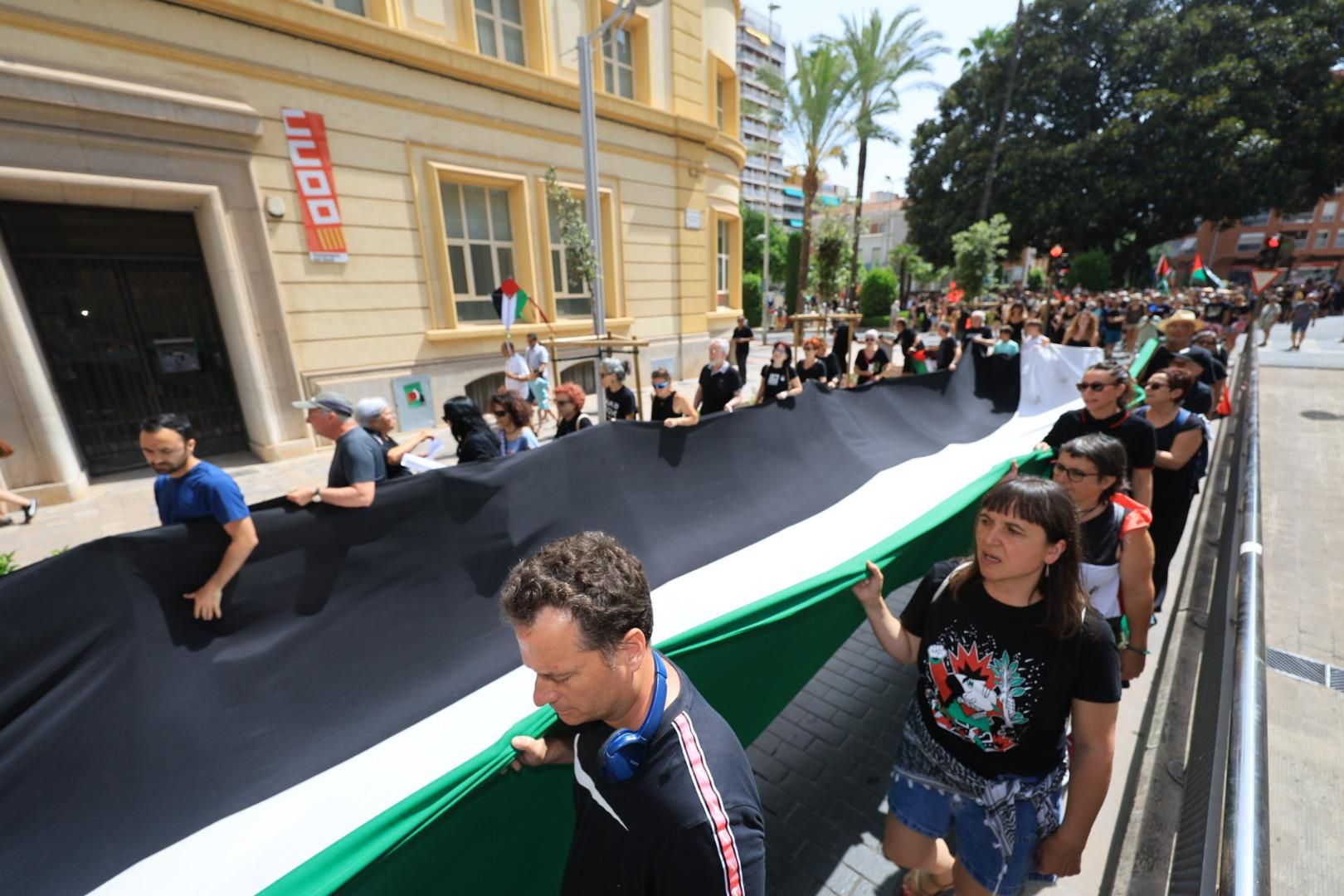 Manifestación a favor del pueblo palestino y la paz en Castellón