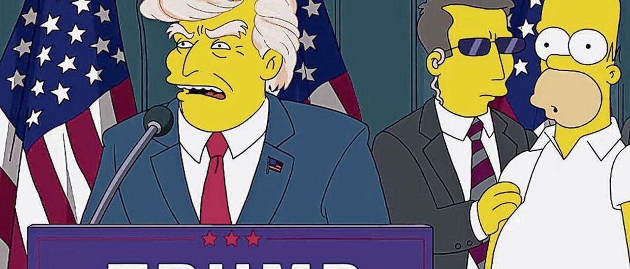 La caricatura de Donald Trump en &quot;Los Simpson&quot;.