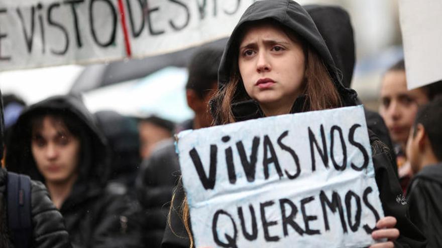 Foto de archivo de una manifestación contra la violencia machista.