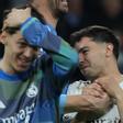 Pitarch y Brahim, tras un partido del Real Madrid