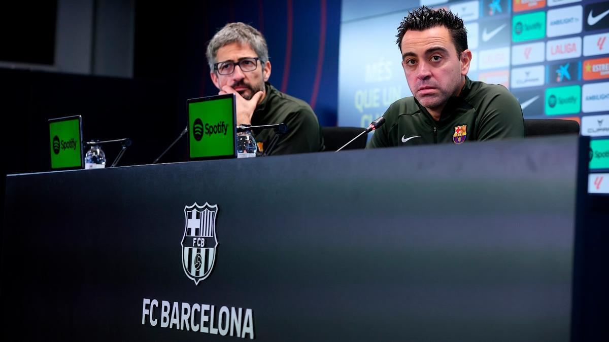 Xavi Hernández, en rueda de prensa