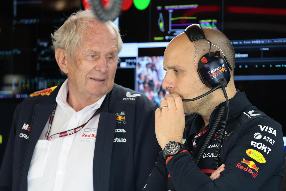 Helmut Marko y Lambiasse, durante una carrera