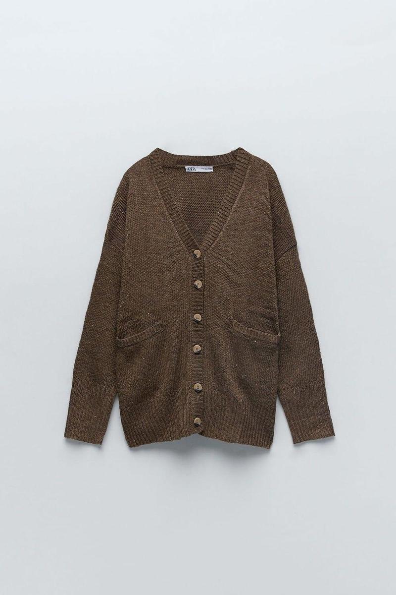 Chaqueta punto jaspeado de Zara (precio: 29,95 euros)