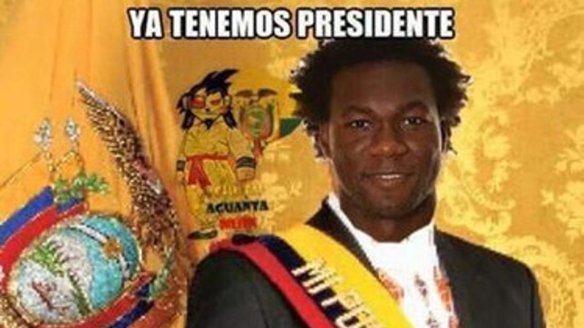 Rafael Correa publicó este 'meme' sobre Caicedo