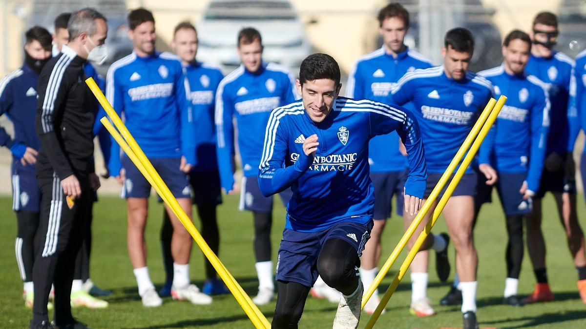 Imagen de un entrenamiento del Real Zaragoza