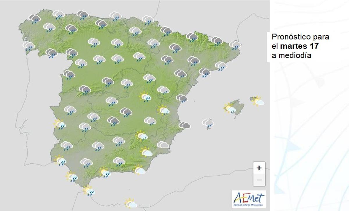 Previsión para este martes