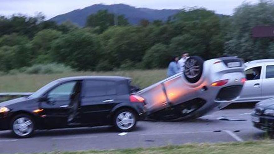 Accidente múltiple en La Fresneda