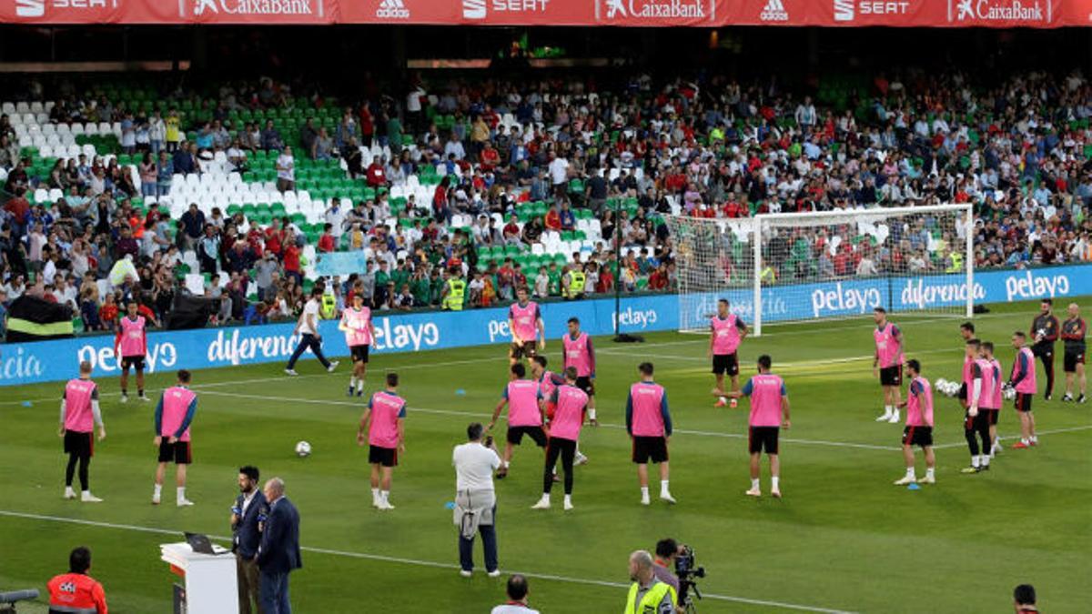 El público del Benito Villamarín enloquece con la selección