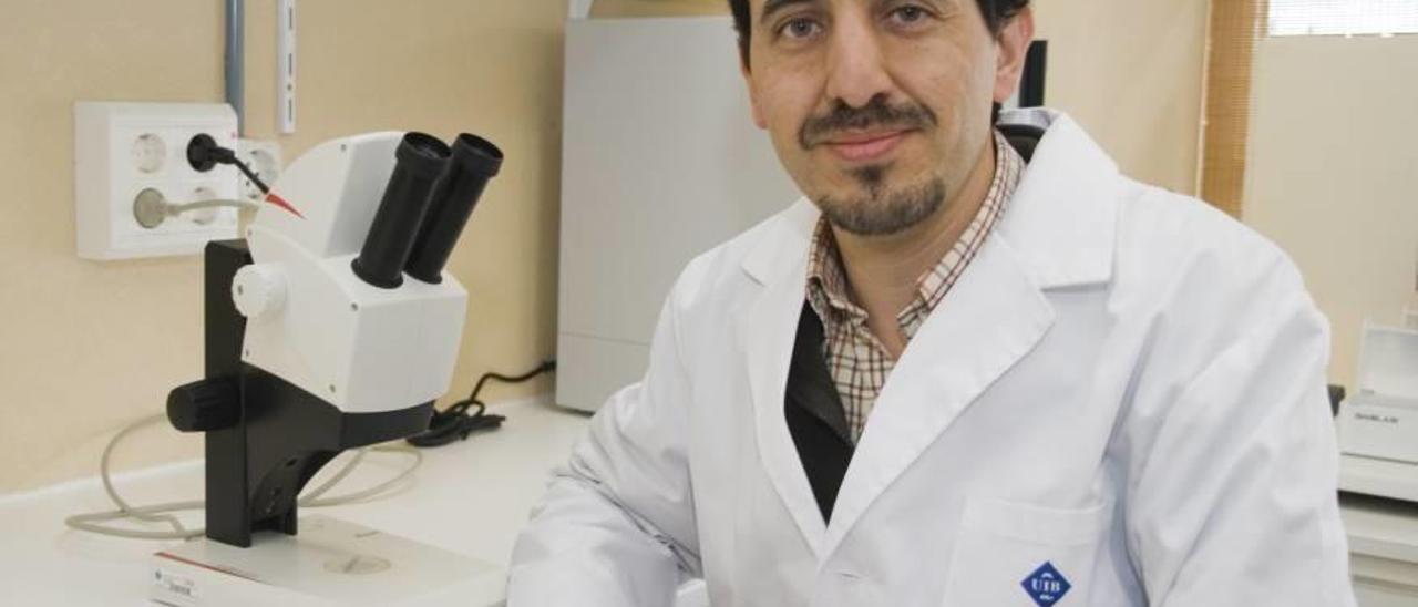 El profesor de Zoología Miguel Ángel Miranda, en un laboratorio de la UIB.