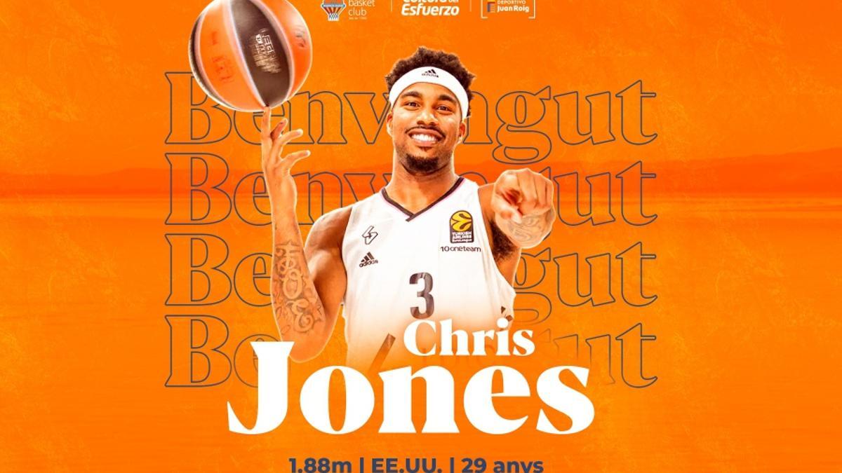 Chris Jones ha firmado por el Valencia Basket por una temporada