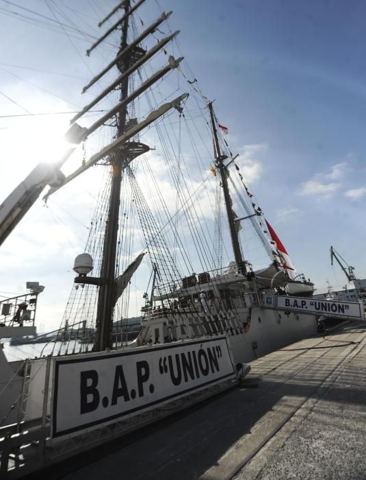 El ''Unión'', de la Armada de Perú, en A Coruña