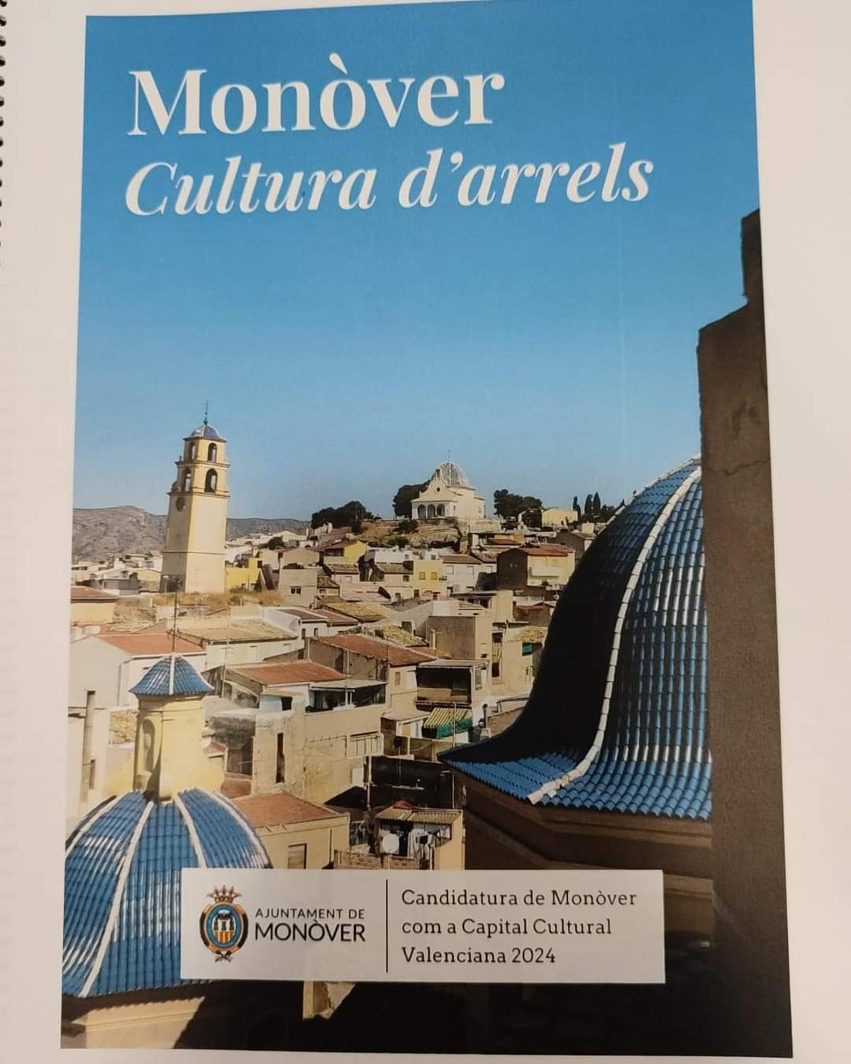 La portada de la candidatura como Capital Cultural Valenciana 2024 de Mónovar.
