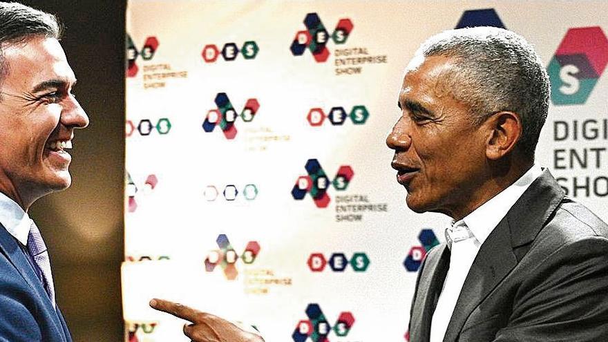 Obama i Sánchez parlen sobre el clima i la digitalització a Màlaga
